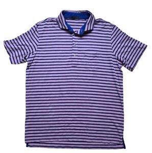 Greyson Purple and Blue Striped Polo Shirt